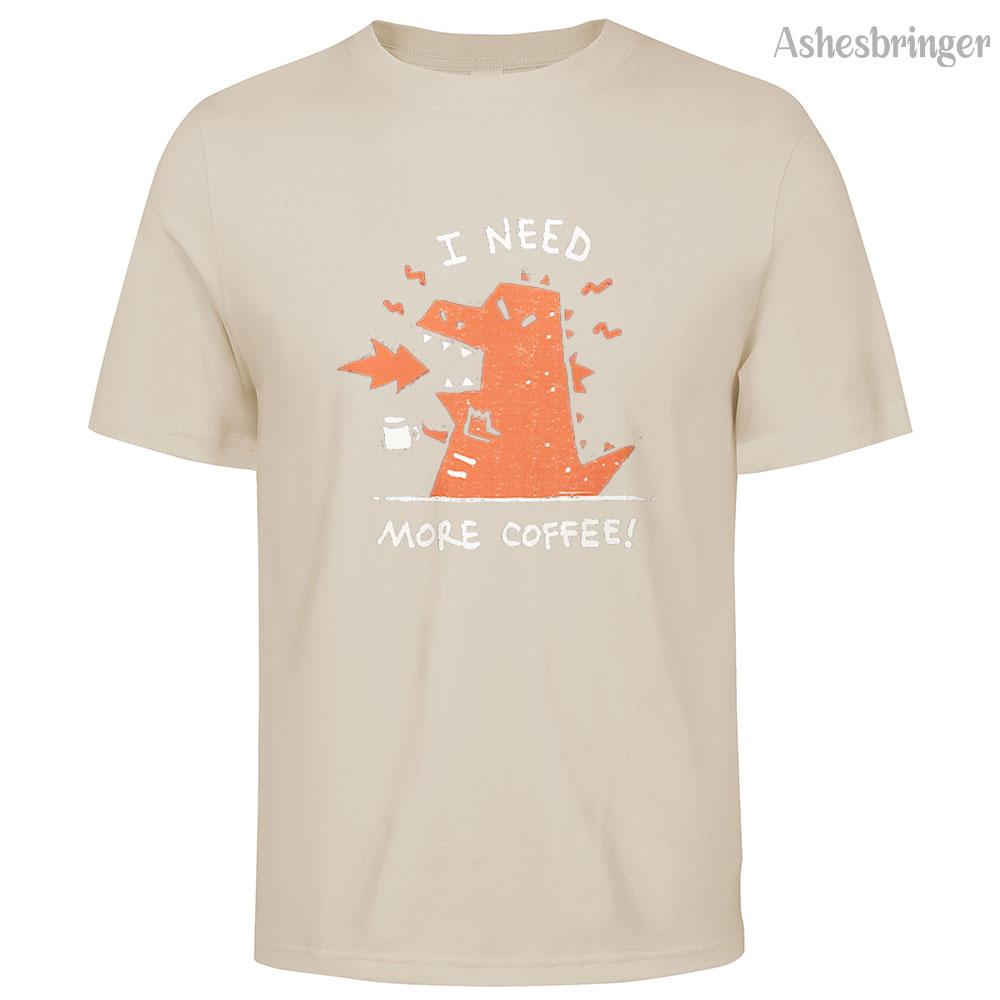 Mens Cotton I Need Coffee Graphic Funny T Shirt Street Casual Style Tee for Men and Women