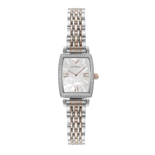 

Emporio Armani Women s Watch NA AR11519 Silver & Pink Gold