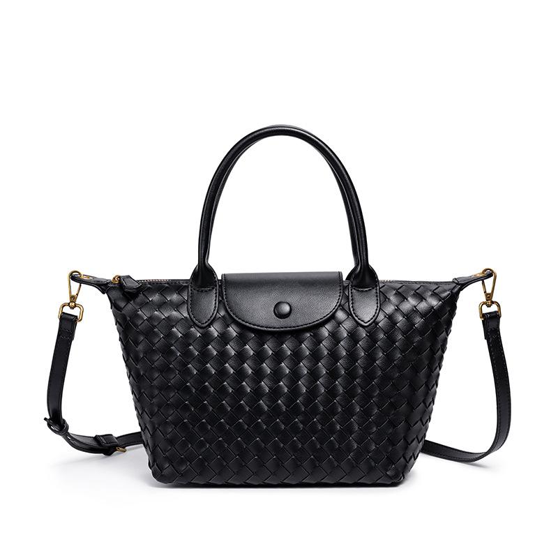 New Woven Dumpling Bag Hand-woven Bag Large-capacity Commuting Versatile Portable Messenger Bag