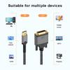 2m/6.56ft DP to DVI Video Tramsfer Cable for Laptops and Tablets Screen Sharing Support 1080P Resolution 60Hz