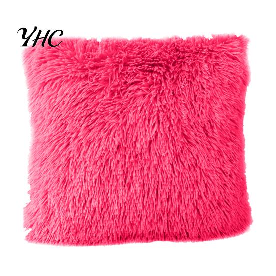 Warm Soft Fluffy Throw Pillow Case Cover Cushion Home Bed Sofa Car Decoration