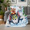 Tom & Jerry Christmas Holiday Poster PrintBlanket Flannel Throw Blanket for Sofa, Bed, Travel, Camping, Office