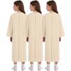 Unisex Medical Patient Nursing Gown Long Sleeve Back Split Hook Loop Fastener 3pcs Adaptive Clothing
