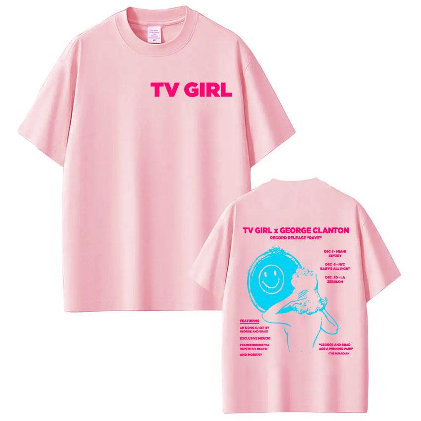 French Singer Tv Girl Series Tour 2025 Album TShirt Unisex Women Summer ONeck T Shirt Fashion High Quality Cotton Tees Streetwear