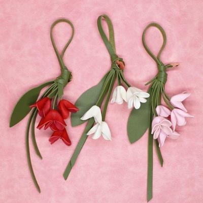 Pu Leather Simulation Osmanthus Keychain Bag Pendant Decoration Artificial Flower Backpack Hanging Ornaments Gifts