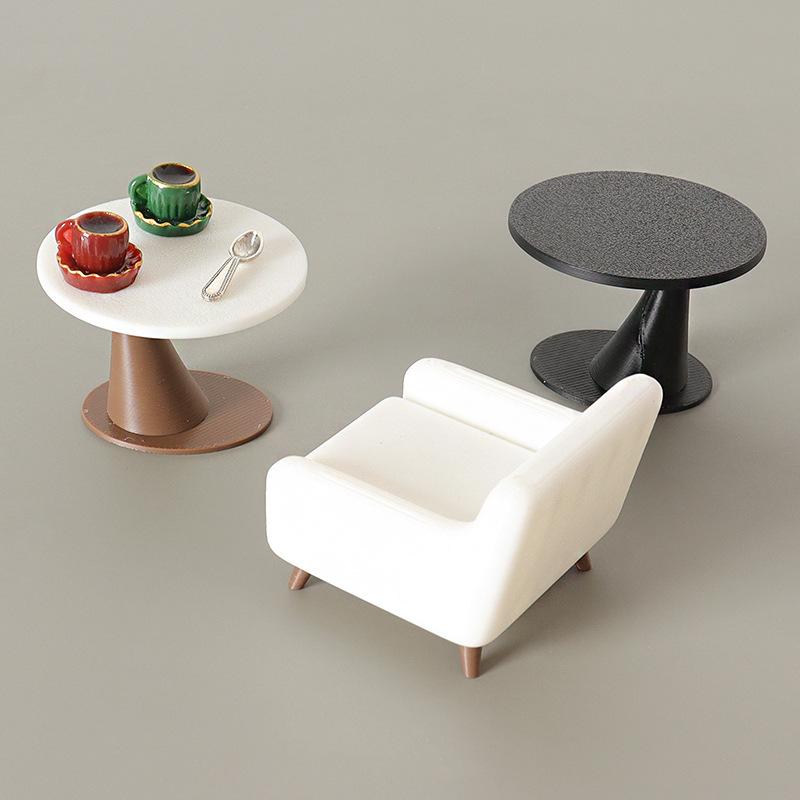 [J] 3/4Pcs Decorative Scene DIY Handmade Coffee Cup Ornament Miniature Dollhouse Table Sofa Juice Mini Model Accessories