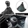 Chrome Gear Shift Knob with Leather Boot for Skoda Octavia A5/A6 (2004-2012)