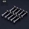 10 PZ Titanio ASTM F136 G23 Piercing Labret Anello Labbra Stud Orecchino CZ Orecchio Trago Cartilagine Helix Daith Pierc Gioielli 16/18/20g