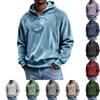 Men's  Leisure  Corduroy  Shoulder  Insertion  Half   Zipper  Hooded  Hood  Hoodie