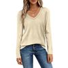 Women's Fashion Casual V,Neck Color Loose,Fit Versatile T,Shirt Top
