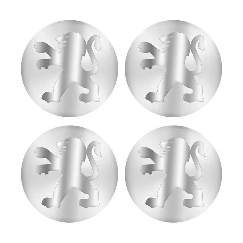 4Pcs Car Styling Wheel Hub Center Caps Stickers Rim Badge Cover For Peugeot 307 206 308 207 406 407 408