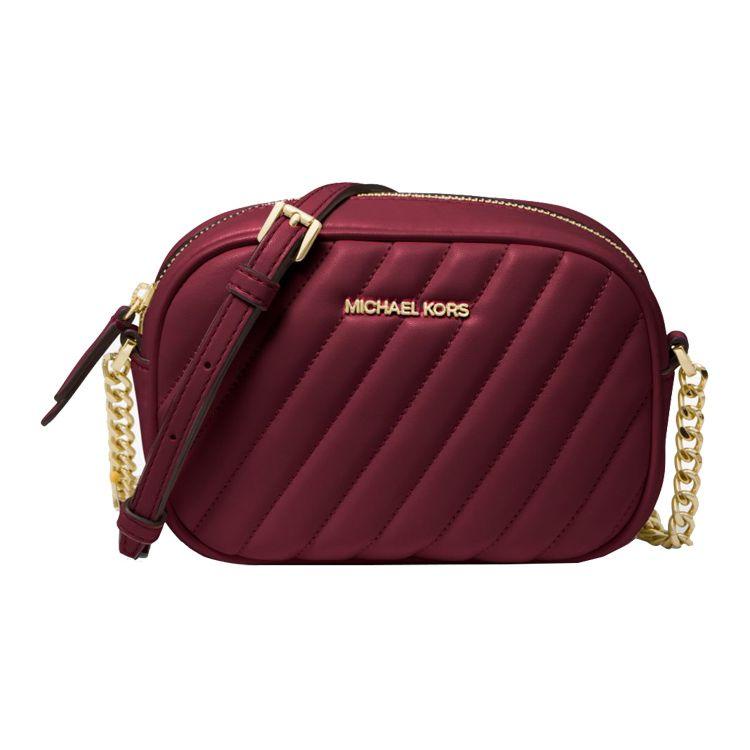 

Michael Kors MK Rose Chain Stitch Vintage Letter Logo Zipper Commuter Camera Bag Women Shoulder Bag Burgundy 35S1GXOC1U-MERLOT Basic Set (Bag+Dust Bag)