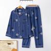 Men's Spring and Autumn Cotton Two-piece Pajamas Set Homewear Large Size Thin Section of Autumn Homewear