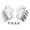 1Pair Black/Chrome For Harley Touring Road Glide Ultra FLTRU Motorcycle Steel Front Brake Caliper Covers