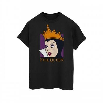 Snövit och de sju dvärgarna Dam/Dam Evil Queen Head T-shirt för pojkvän i bomull
