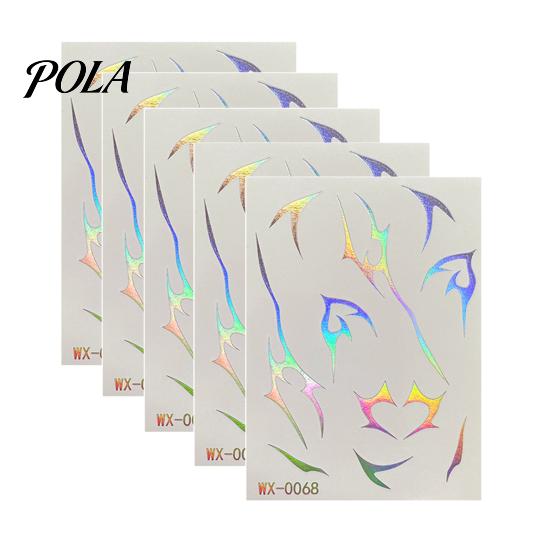 5 Sheets Holographic Lightning Tattoos, Waterproof Flash Temporary Stickers, Full Color Body Art for Festival Party Sale Goods