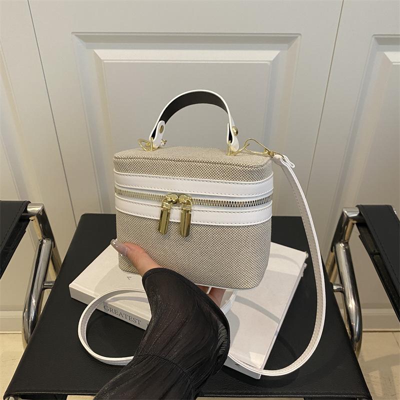 Vintage Fashion Patchwork Women's Bag 2026 Summer Newest Elegant Single Shoulder Trendy Box Handbag Crossbody Bags