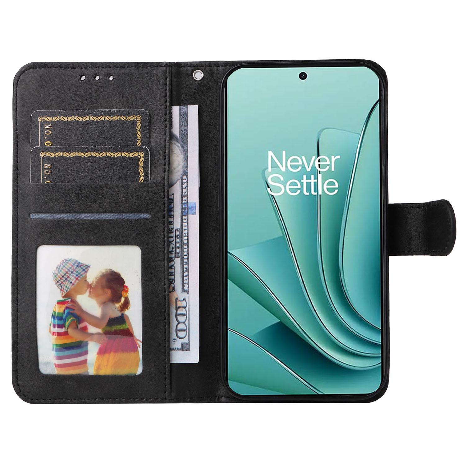 

For OnePlus Nord 3 5G/Ace 2V Calf Texture Anti-scratch Phone Case Flip Wallet Stand Shell Brown