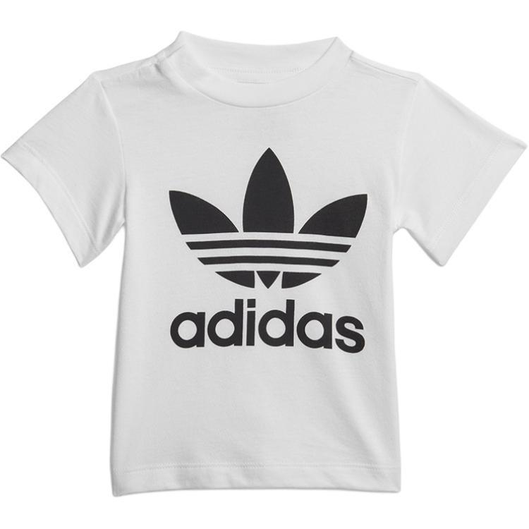 (TD) adidas Trefoil Shorts Tee Set 'White Black' Baby FI8318