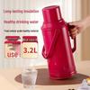 3.2L Vintage-Style Thermos Flask with Glass Liner for Dorms and Homes - Large Capacity Insulated Water Bottle