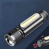 Multifunctional T6 Zoom Flashlight with Side Light