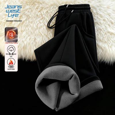 Jeanswest Herren Winter Fleecegefütterte Weitbeinige Freizeithose