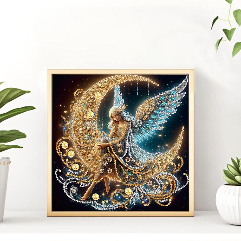 Angel 5D DIY Special Shape Crystal Partial Diamond Painting Kit Home Wall Decor