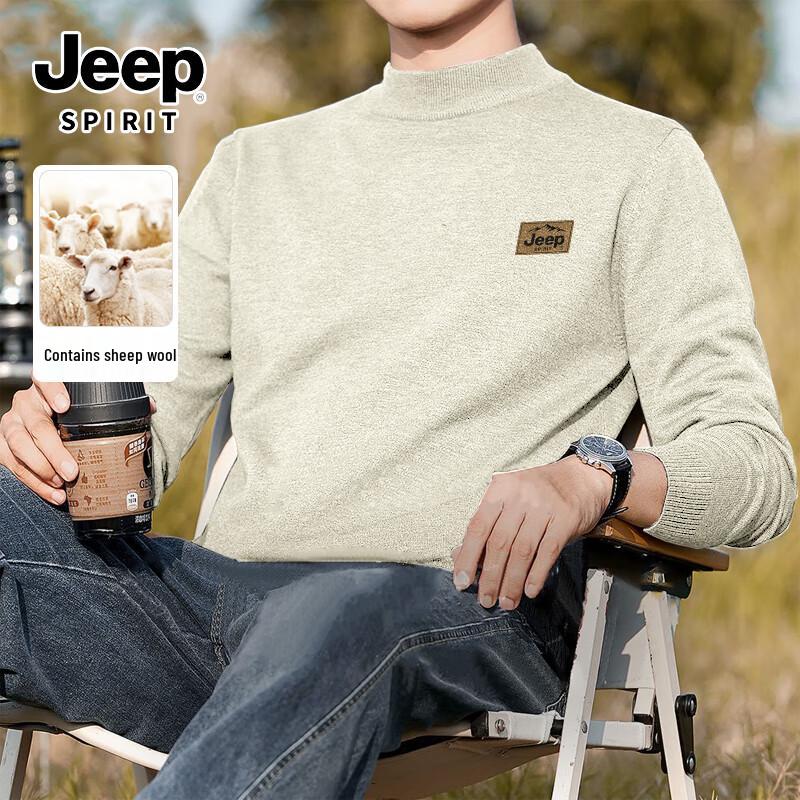 JEEP SPIRIT Men s Turtleneck Wool Blend Sweater XL
