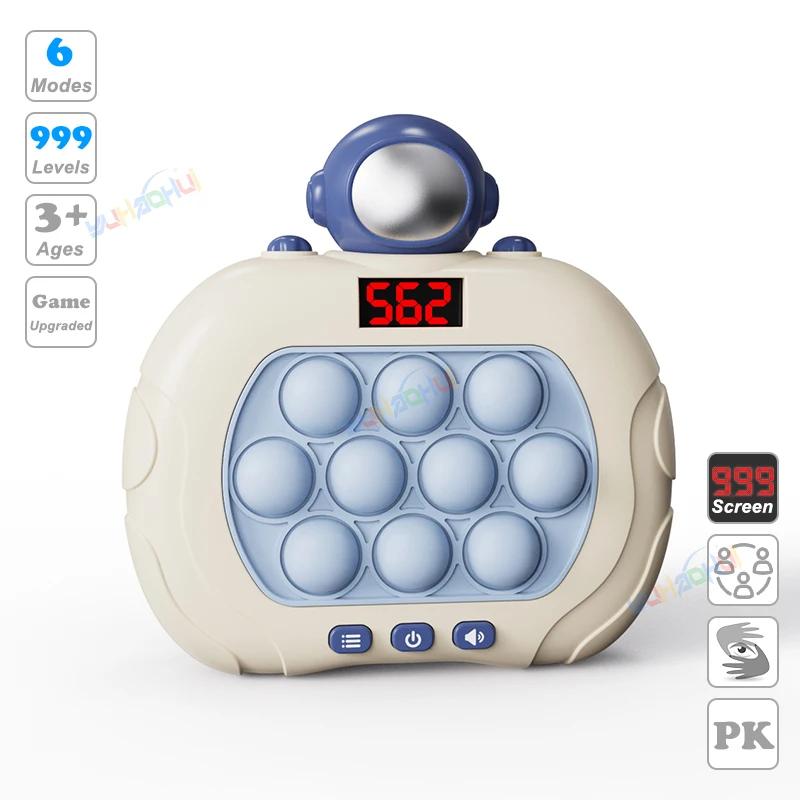 Funny Light Up Electronic Pop-Push Quick Push Game Puzzle Machine Quick Push Decompress Electronic Toy for Child Gaming Game