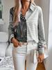 Lady's Retro and Elegant Long-sleeved Blouse, Suitable for Daily Casual and Commuting Outfits