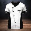 Chef Uniform Pattern T Shirt For Men Chef's Knife 3D Printed Tees Summer Harajuku Short Sleeve Loose Street Tops Sport T-shirts