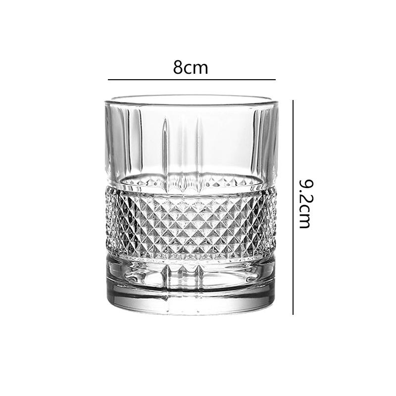 Coffee Cups Transparent Diamond Painting Wine Glass Juice Milk Tea Household Whiskey Cocktail Drinking Glass Drinkware for Party