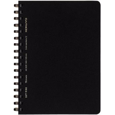 KOKUYO Note Soft Ring Business Graph Ruled 70 Sheets A6 Black Black Su-SV457S5-D