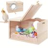 Wooden Bird Breeding Box S/M/L, Clear Acrylic Back, Easy Cleaning. For Parrots & Budgies. Perfect Gift for Bird Lovers!