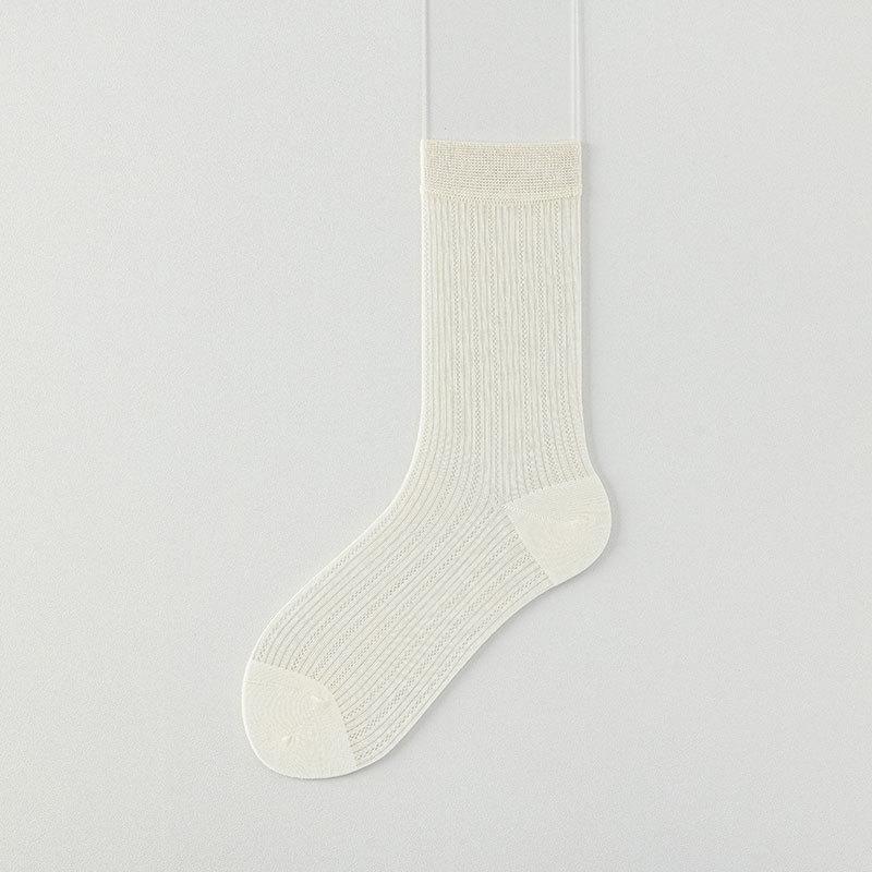 Female Summer Thin Moisture Absorbing Sweat Net Breathable Month In The Tube Stack Socks