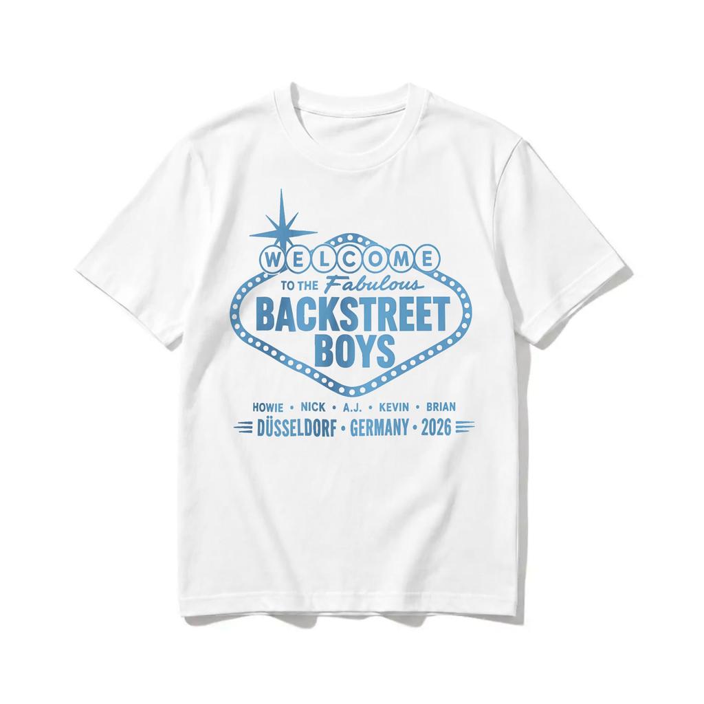Backstreets Boys T-Shirts I Was There Concert Vegas Residency Leisure 100% Cotton Tee Shirt Crew Neck T Shirt Gift Clothing
