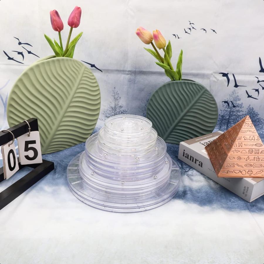 

7-дюймовый акриловый поворотный столик для шкафа, маленький вращающийся органайзер для кухонных шкафов, столешницы для макияжа, полок для специй, стола United States