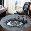 1pc Eye Butterfly Office Round Rug, Carpet for Office, Gaming, Lightweight Round Floor Mat yy260205037