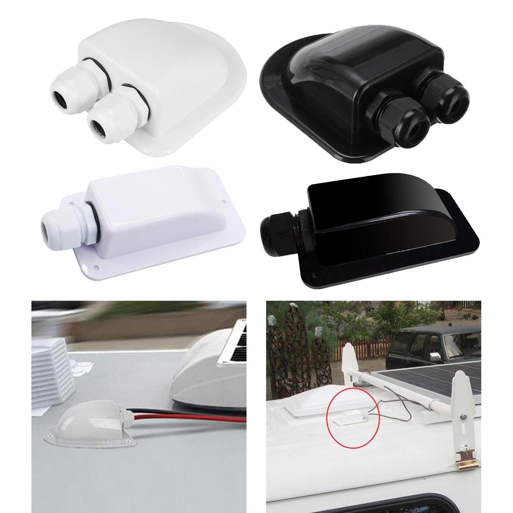 Roof Cable Entry Car Accessories Waterproof ABS Roof Solar Panel Cable Gland Box Fit for RV CCTV Motorhomes Yacht