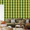 Green Olive and Lime Checkered Wallpaper for Living Room and Bedroom 50x1000