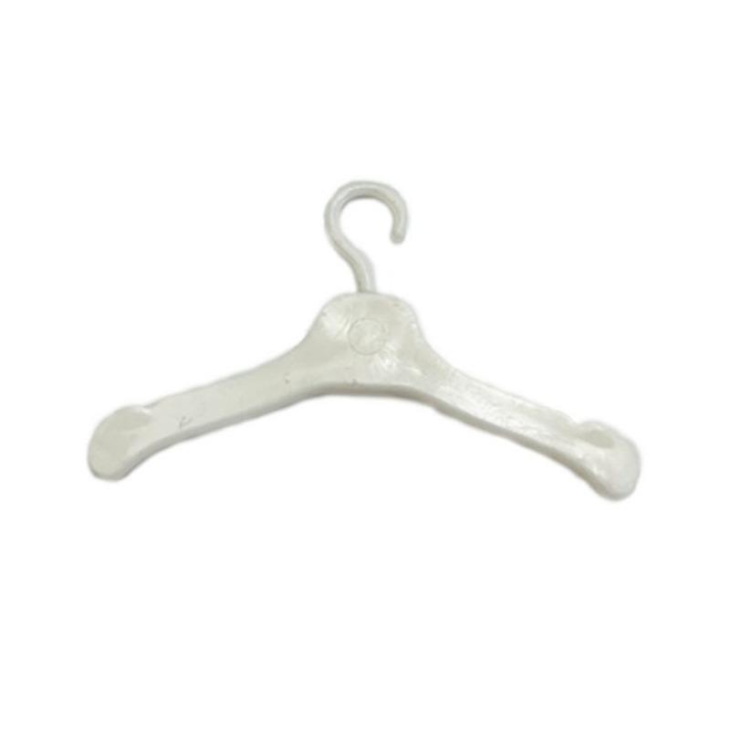 

10 шт. Пластиковые миниатюрные вешалки для кукольных кукол для хранения одежды в кукольном доме, аксессуары для кукольной одежды белый