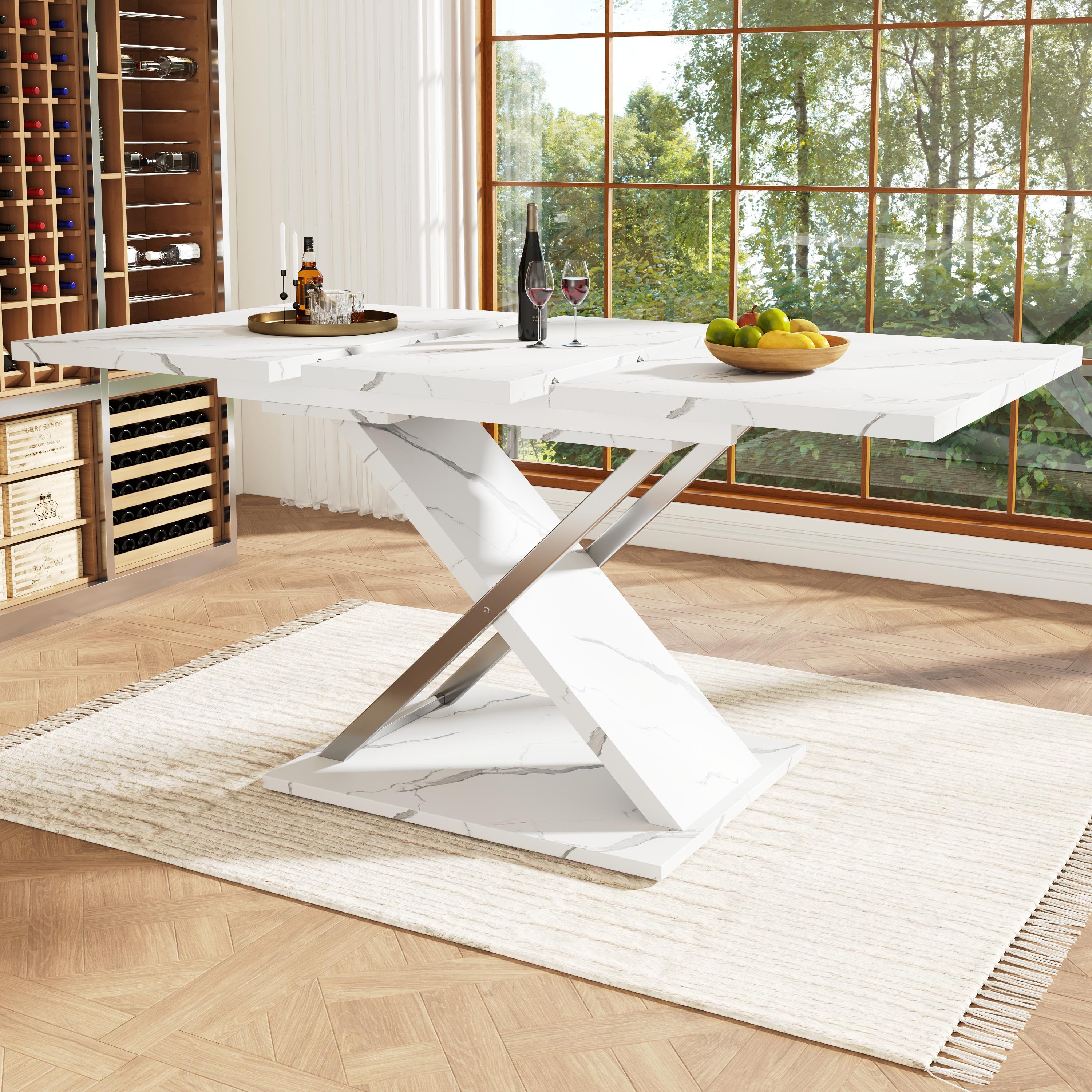 Extendable Dining Table (118-157×75cm), Kitchen-Living Room