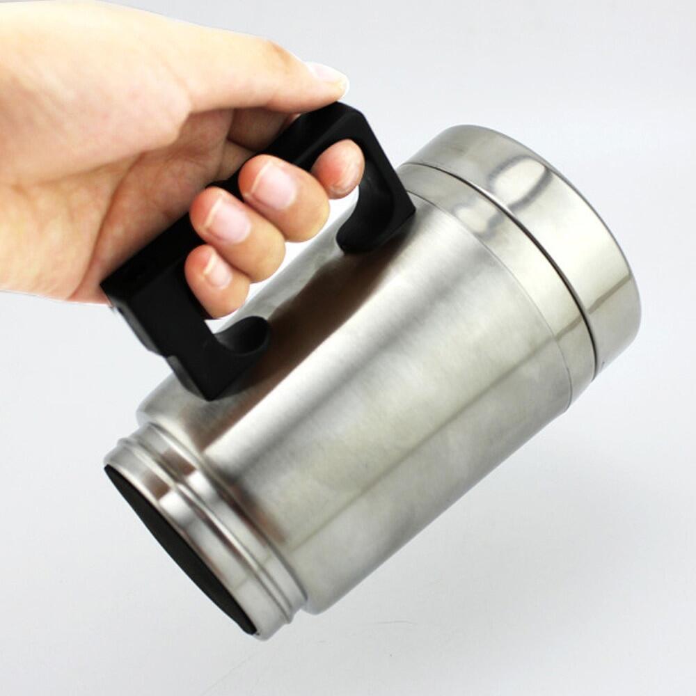 Car Heating Cup 12/24V Water Heater Kettle Electric Coffee Tea Boiling Heated Mug Water Travel Kettle For Car