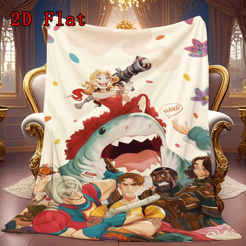 Anime Characters 2D Flat Pattern Flannel Blanket High quality All Seasons Warmth and Comfort Perfect for Christmas Gifts.PMT0914301