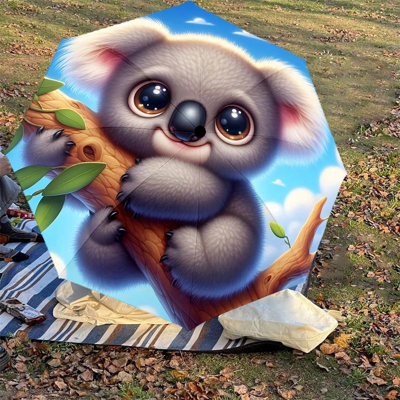 1PC Koala Tree Automatic Open/Close Umbrella with Windproof, 8-Rib Sturdy Canopy, Durable Ribs, Fashionable Design1363A