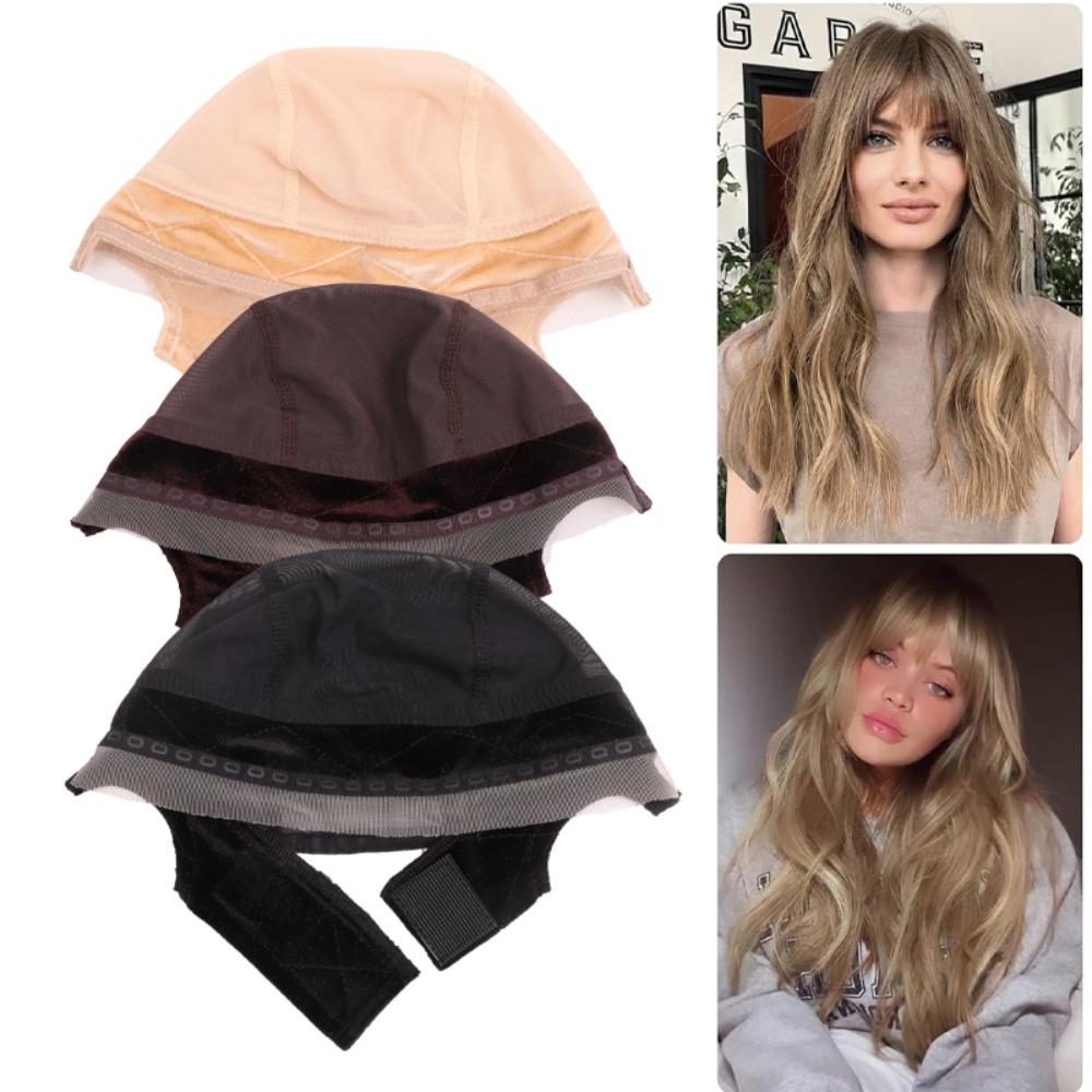 Adjustable Lace Silicone Wig Cap Ear-Cutouts Non Slip Wig Cap Grip Wig Caps  for Women