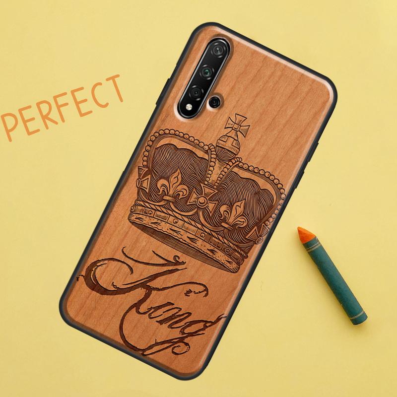 King Queen Crown For Huawei Nova 12s 11i 7i 8i 12i Y73 Y70 Y90 Y60 Y72 Y61 Y91 9 10 SE P40 Lite P30 Pro Case