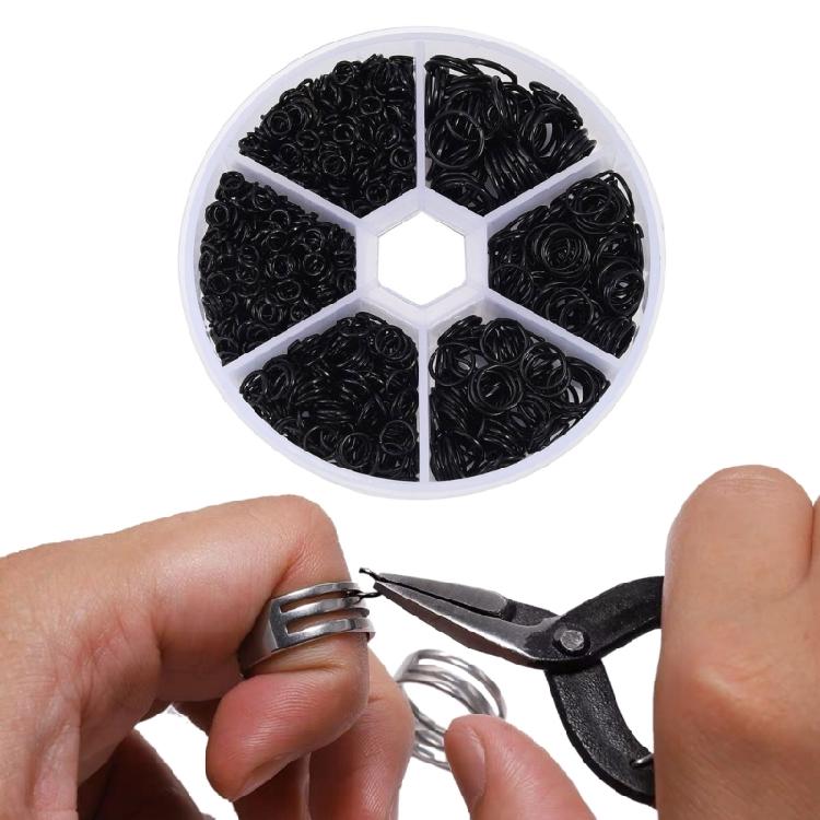 970pcs Small Open Split Rings Metal Keychain Split Rings Jewelry Making Supplies