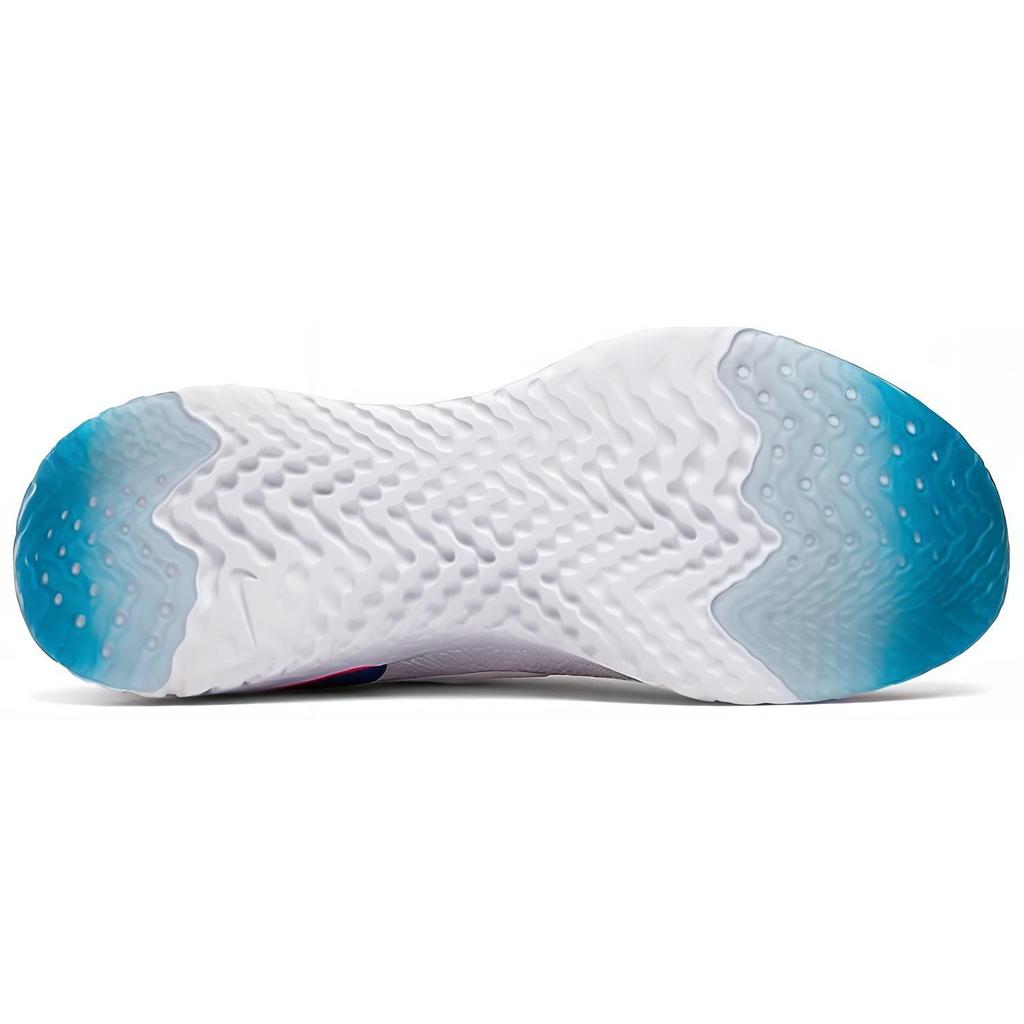Nike Epic React Flyknit Bianco Blu Racer Rosa Esplosivo Donna AQ0070-101