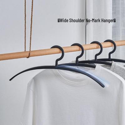 41cm Bezešvé Zakřivené Protiskluzové Široké Rameno Věšák na Košile pro Dospělé - Plastový, Zesílený Design